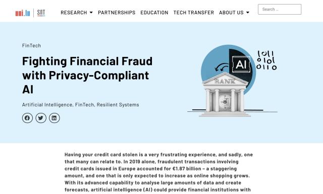 Fighting Financial Fraud with Privacy-Compliant AI