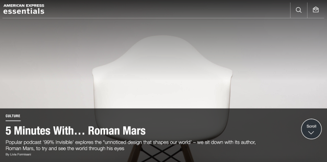 Interview with Roman Mars by Livia Formisani